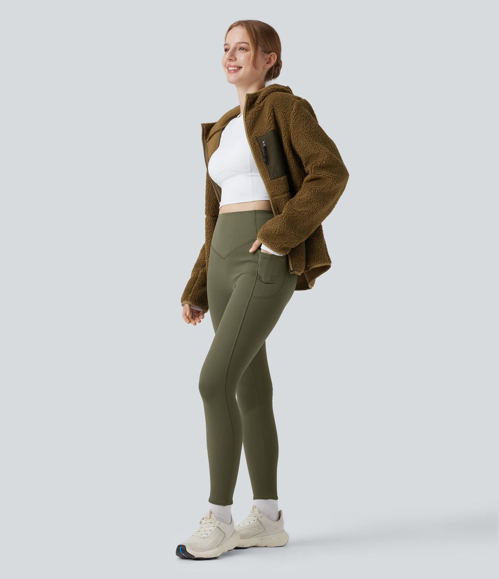 Legging de yoga Halara UltraSculpt™ Extra Heat taille haute froncé effet push-up gainant avec poches