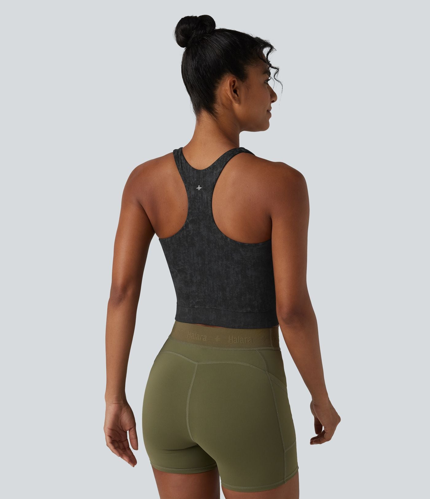 Brassière de sport courte col U dos nageur avec brassière intégrée