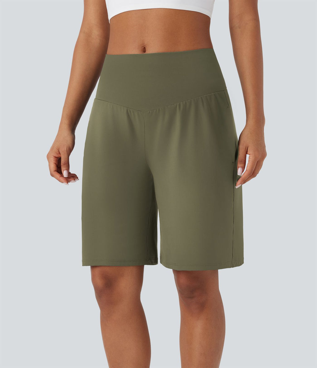 Bermuda SoftlyZero™ Airy de yoga taille haute avec poches multiples et effet frais InstantCool