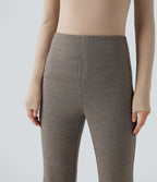 Halara Flex™ Pantalon tailleur évasé pied-de-poule taille haute avec poches