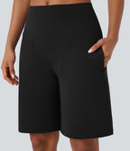 Bermuda SoftlyZero™ Airy de yoga taille haute avec poches multiples et effet frais InstantCool