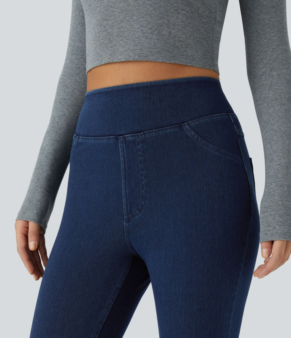 Halara Flex™ Jegging Casual Taille Haute Tricot Extensible Poche Latérale Arrière
