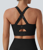 Brassière de sport push-up maintien moyen bretelles croisées ajustables Halara UltraSculpt™ bonnets E-G
