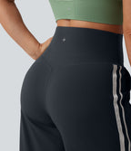 Pantalon ample yoga Halara UltraSculpt™ taille haute gainant à rayures color block avec poches