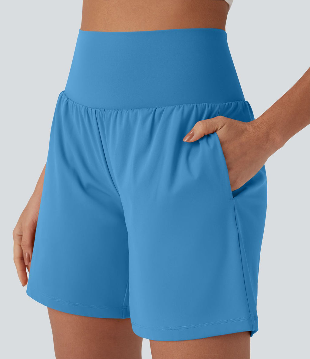 Short de yoga SoftlyZero™ Airy 2-en-1 taille très haute avec poches et effet frais InstantCool 17,5 cm