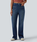 Jean droit Halara Flex™ casual taille haute avec poches