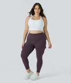 Legging yoga grande taille ajusté cargo 7/8 taille haute DayStretch avec poches