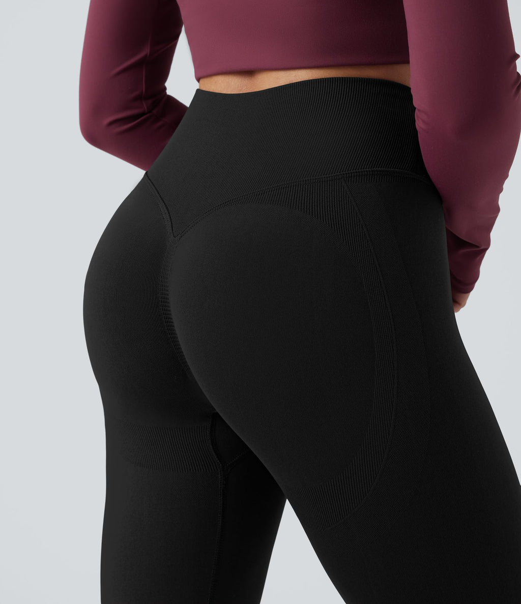 OneForm Seamless Flow Legging 7/8 yoga froncé taille haute croisée