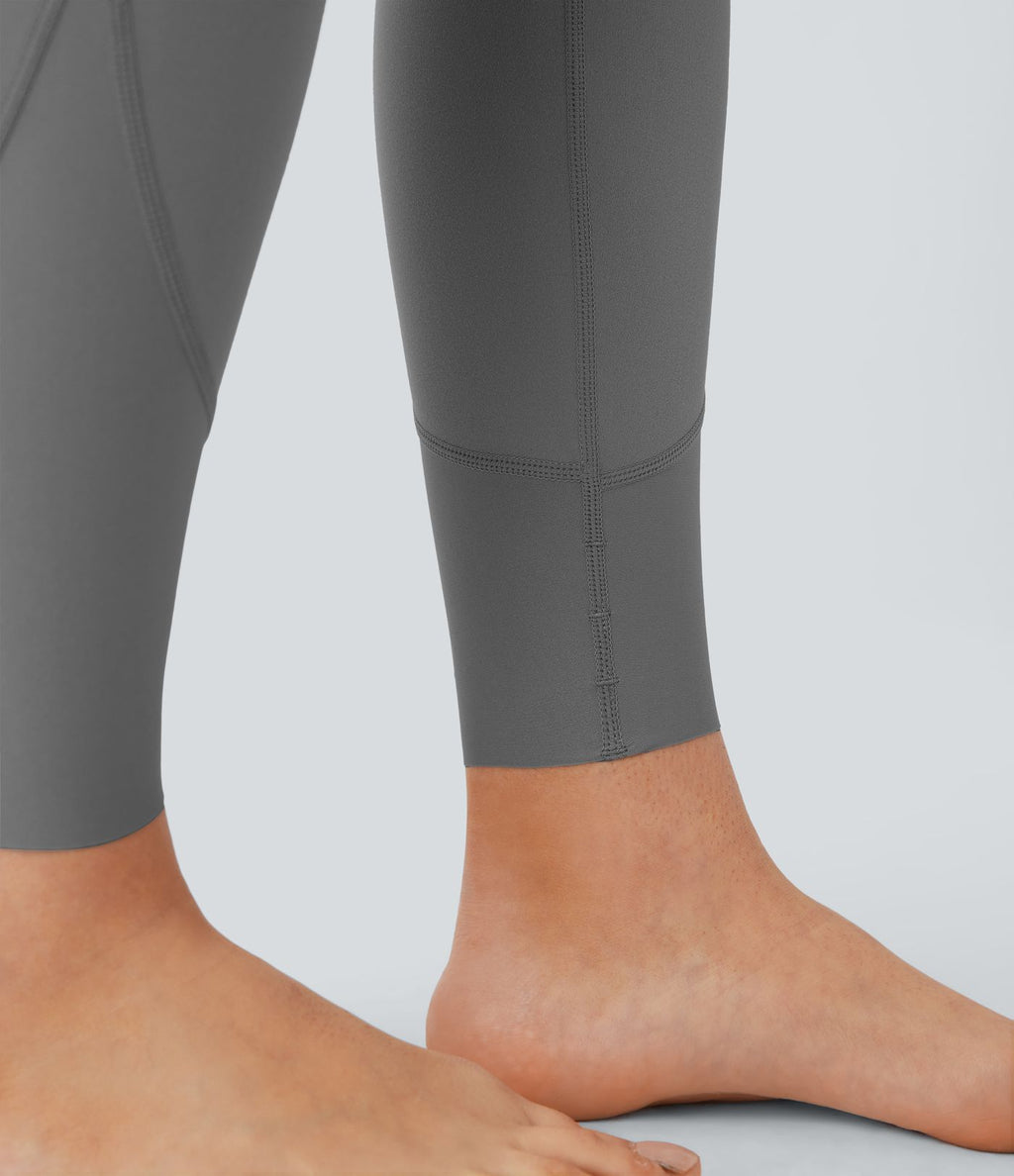 Legging de yoga de maternité Softlyzero™ 7/8 ultra taille haute avec poches latérales et dos croisé - Protection UV UPF50+