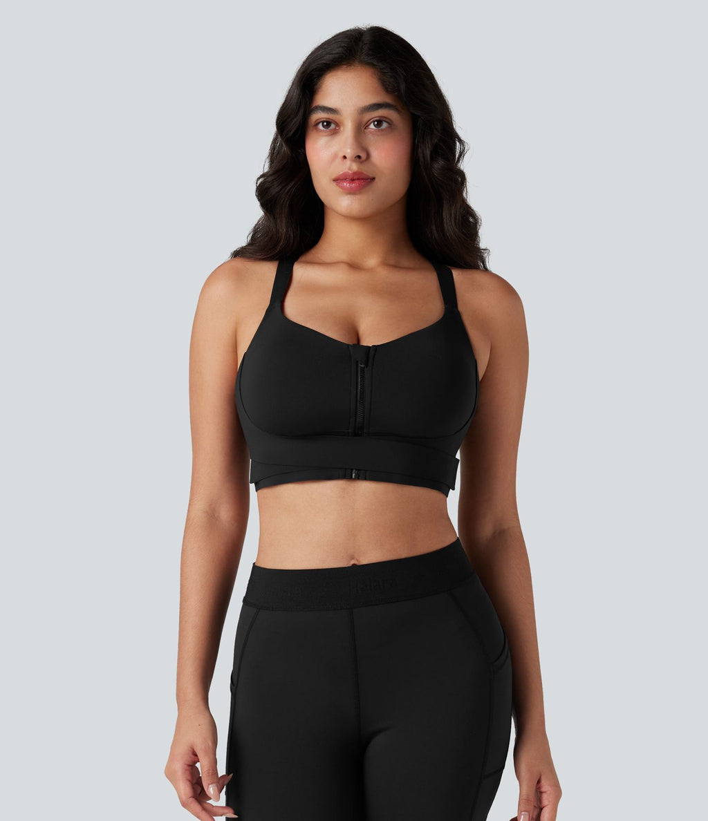 Brassière de sport SpeedWave™ maintien moyen push-up fermeture éclair boucle ajustable séchage rapide running bonnets E-G