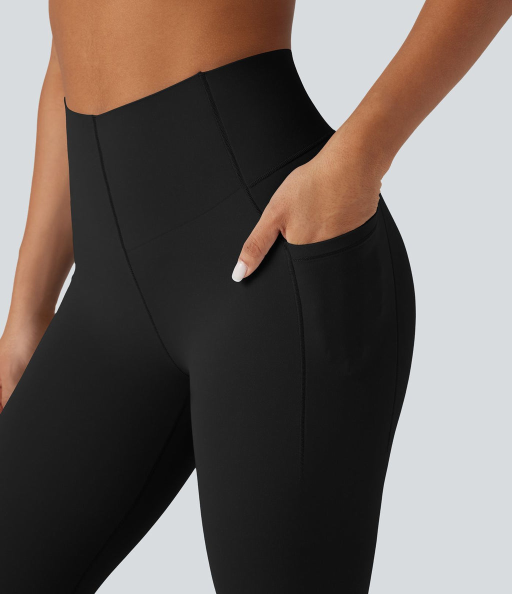 Legging d'entraînement Halara UltraSculpt™ SoCinched taille haute gainant bootcut avec poches