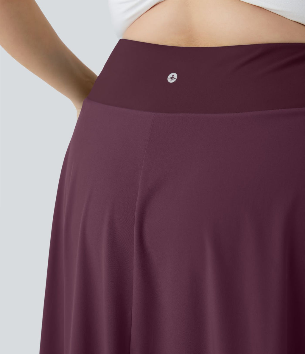 Breezeful™ Taille Haute à Volants 2 en1 Fluide Sèchement Rapide Quotidien Causal Grande Taille