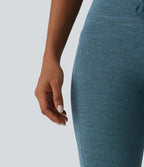 Legging de yoga Halara UltraSculpt™ chiné, taille haute, à cordon de serrage, séchage rapide, style caleçon avec poches
