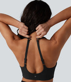 Brassière de sport SoftlyZero™ à maintien léger, dos nu, bretelles réglables, col en U, brassière intégrée bonnets B-DD