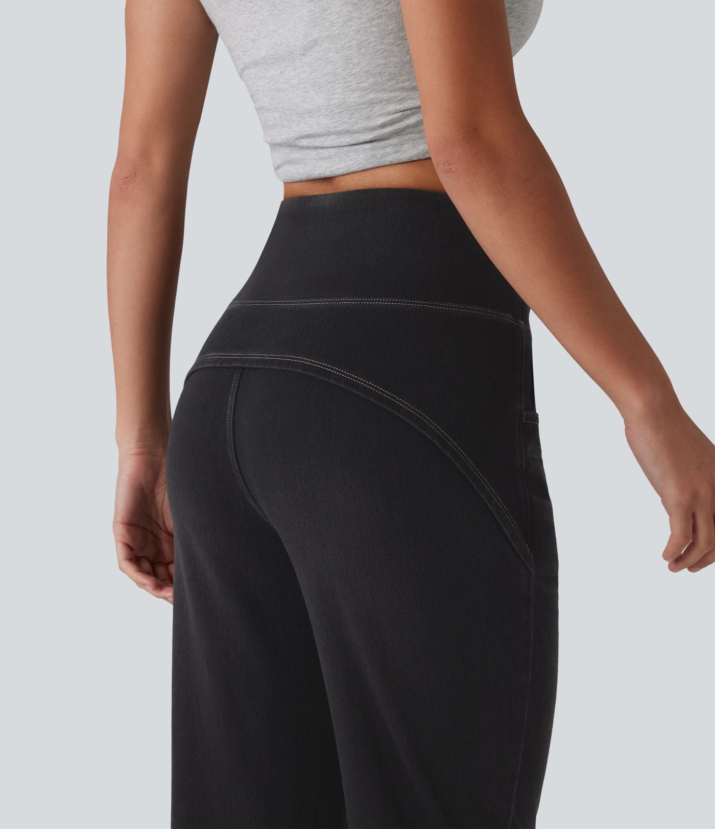 Jean évasé taille haute Halara Flex™ avec poches