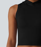 OneForm Seamless Flow Débardeur casual court à capuche sans couture