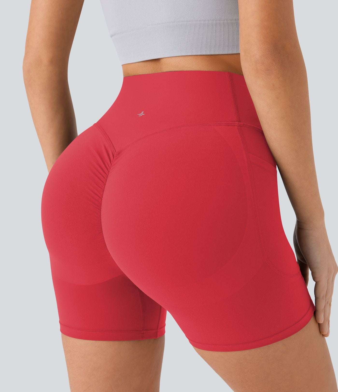 Short cycliste 12,5 cm d'entraînement gainant galbant taille haute avec effet scrunch et poches Halara UltraSculpt™