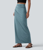 Jupe crayon longue taille haute effet frais InstantCool avec fronces