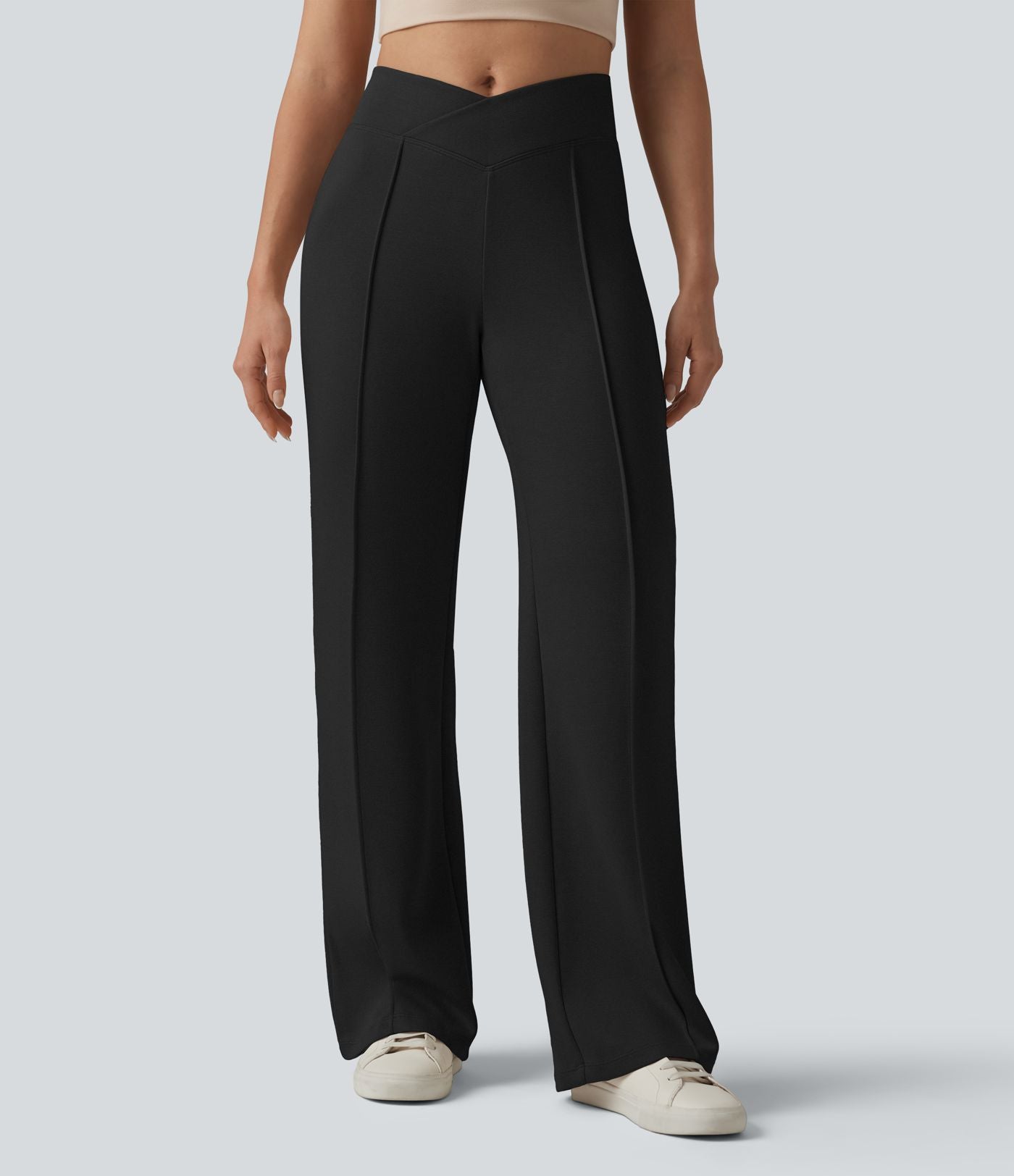 Pantalon évasé SpacerTek™ taille haute croisée avec poches