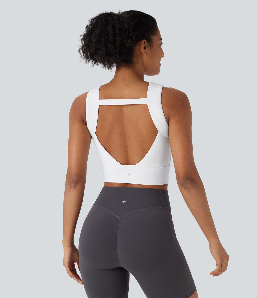 Débardeur décontracté court SoftlyZero™ Airy dos nu à col rond et effet frais InstantCool
