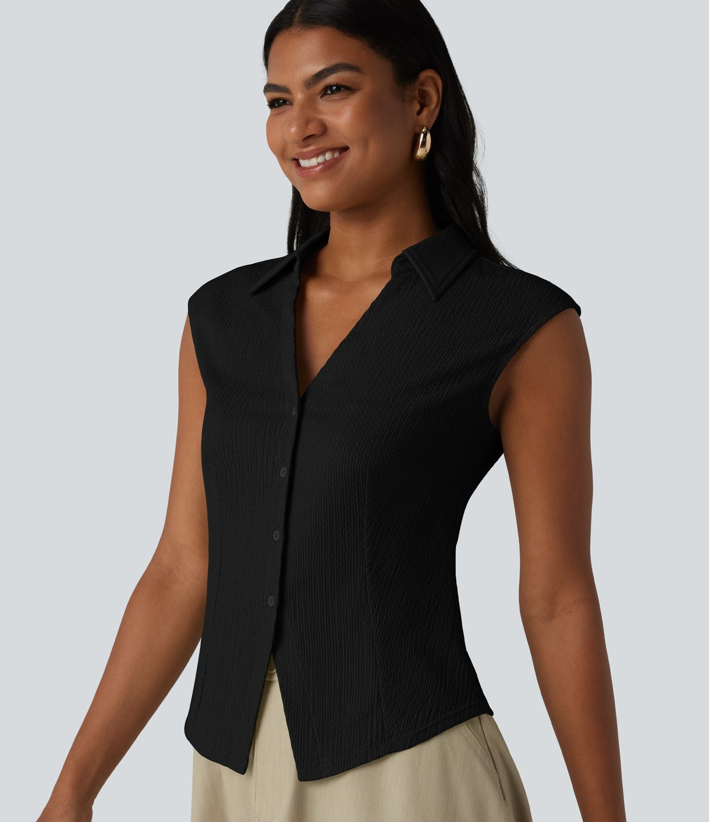 Chemise décontractée sans manches