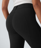 Pantalon ajusté taille haute effet daim contrastant DayStretch avec poches