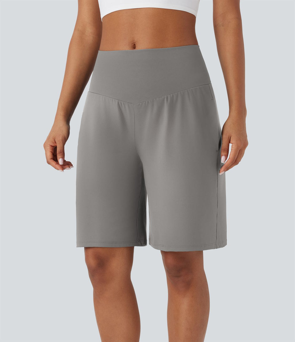 Bermuda SoftlyZero™ Airy de yoga taille haute avec poches multiples et effet frais InstantCool