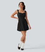 Robe-short mini SoftlyZero™ Plush à encolure cœur avec coussinets amovibles, poches et bonnets B à E, accès facile Easy Peasy