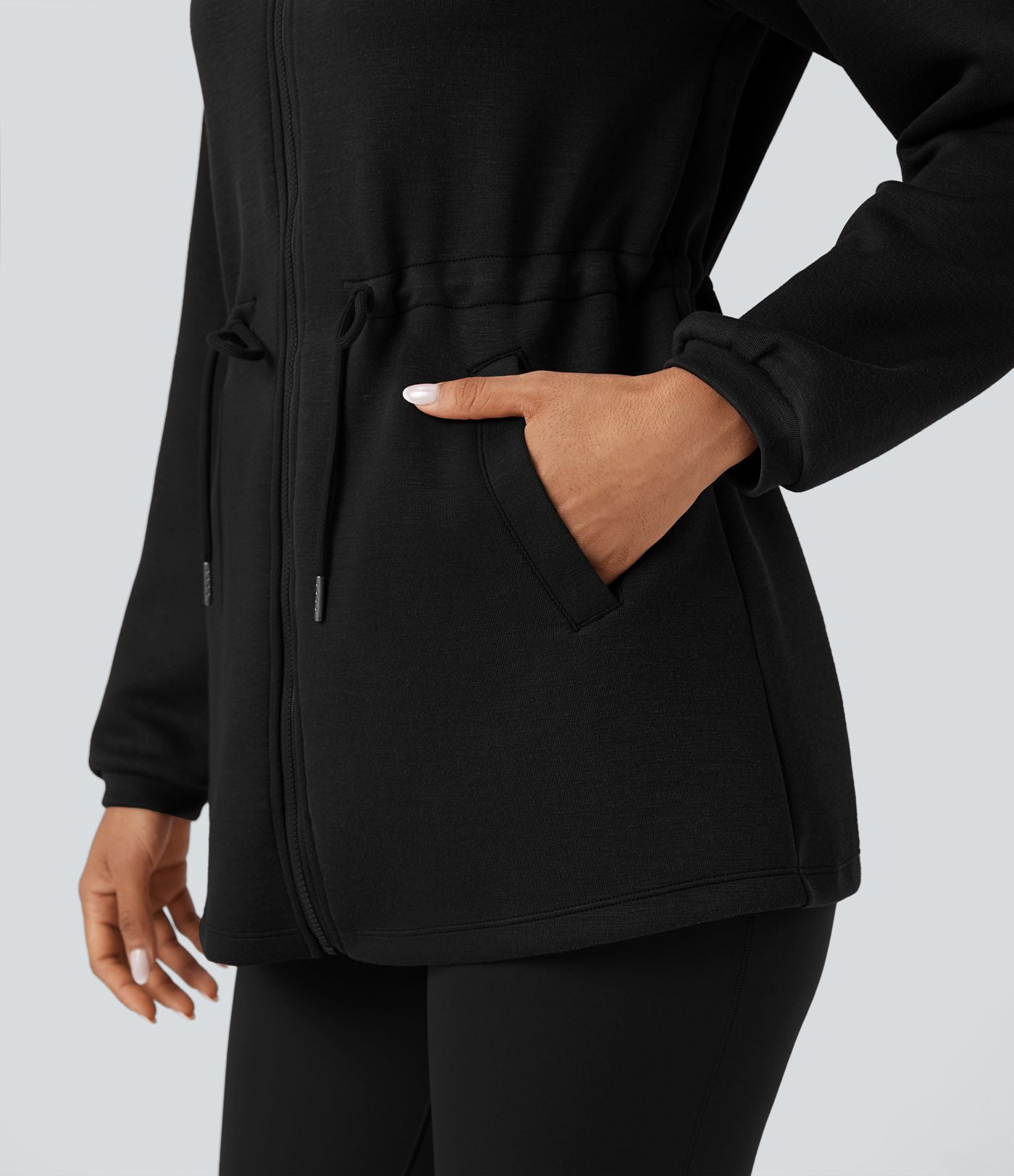 Veste décontractée SpacerTek™ col montant, manches longues avec cordon de serrage et poches