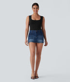 Haut d'intérieur 2-en-1 col U sans manches sans couture OneForm Seamless Flow
