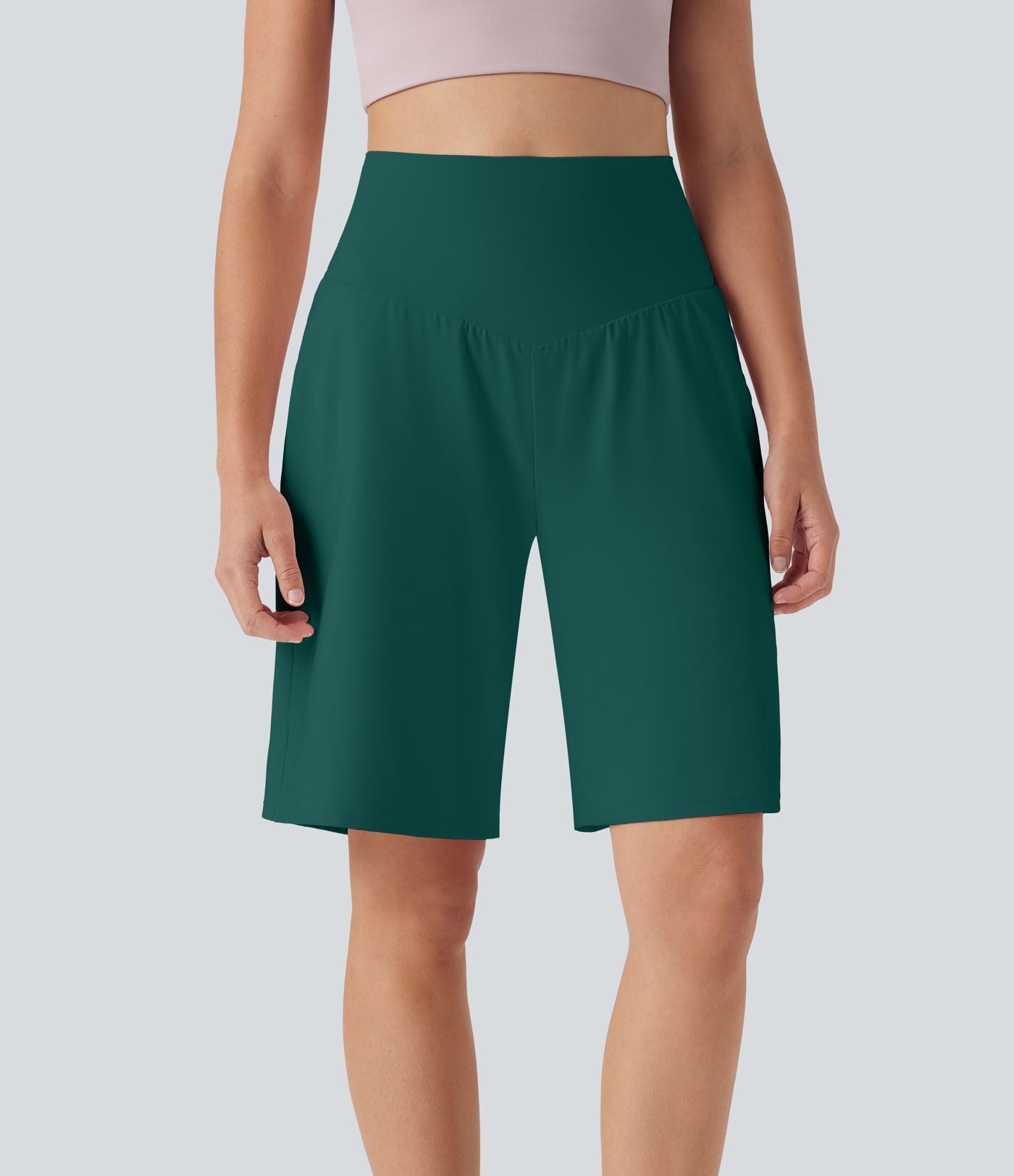 Bermuda SoftlyZero™ Airy de yoga taille haute avec poches multiples et effet frais InstantCool