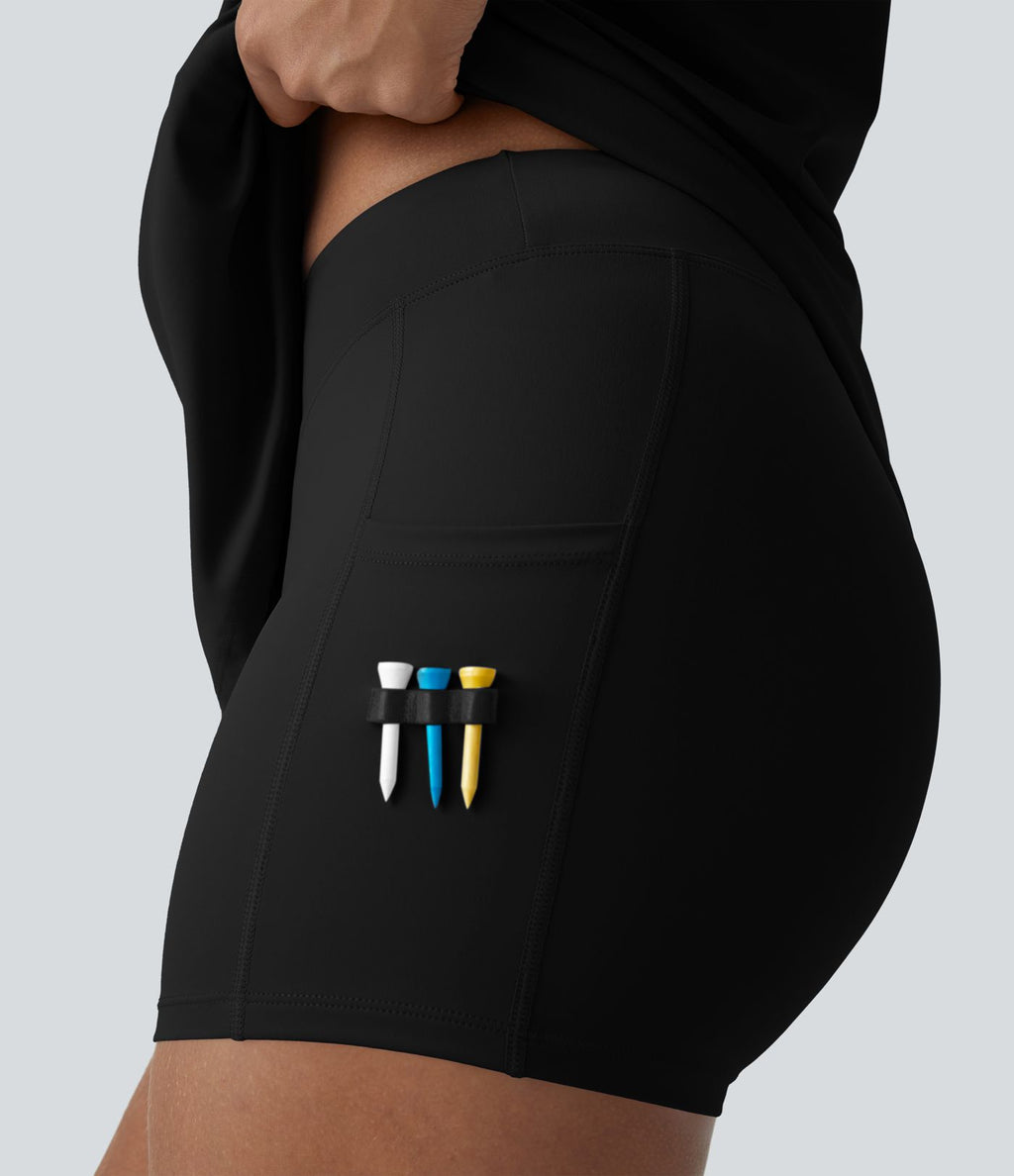 Robe de golf mini SoftlyZero™ Airy 2-en-1 à effet frais InstantCool color block avec poche pour tee de golf