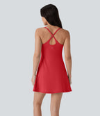 Softlyzero™ Plush Robe de danse courte dos nu avec short intégré - Version Easy Peasy