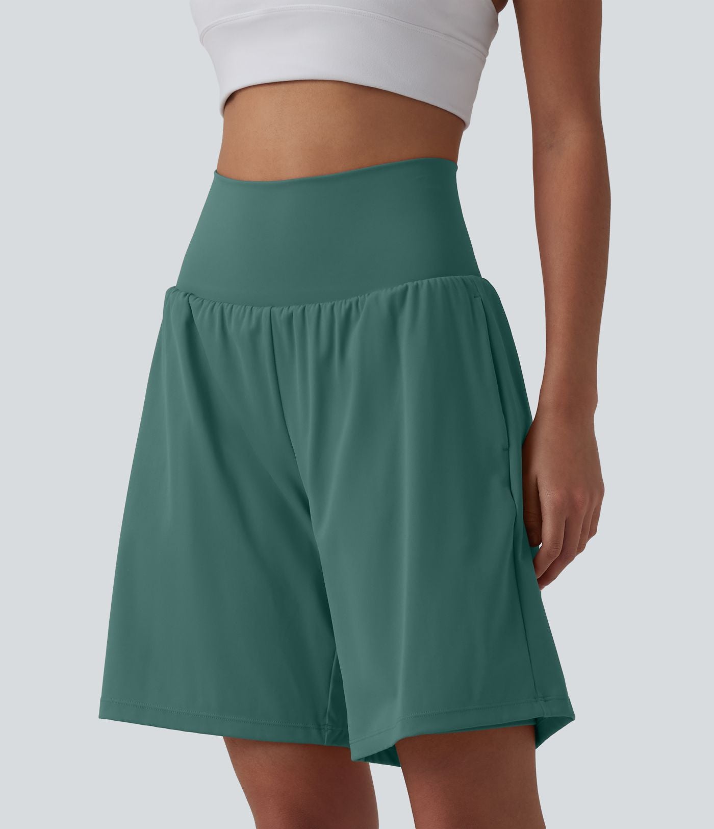 Short de yoga 2-en-1 SoftlyZero™ Airy taille très haute effet frais InstantCool 22,8 cm avec poches