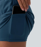 Short de yoga 2-en-1 SoftlyZero™ Airy taille haute gainant effet frais InstantCool 12,5 cm avec poches