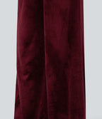 Combinaison velours mesh contrastant col V manches longues bouffantes avec poches