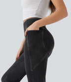 Jean décontracté à coupe bootcut gainant taille haute avec poches Halara Flex™
