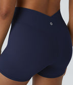 Softlyzero™ Short 7,5cm Biker Taille Haute Croisé Uni