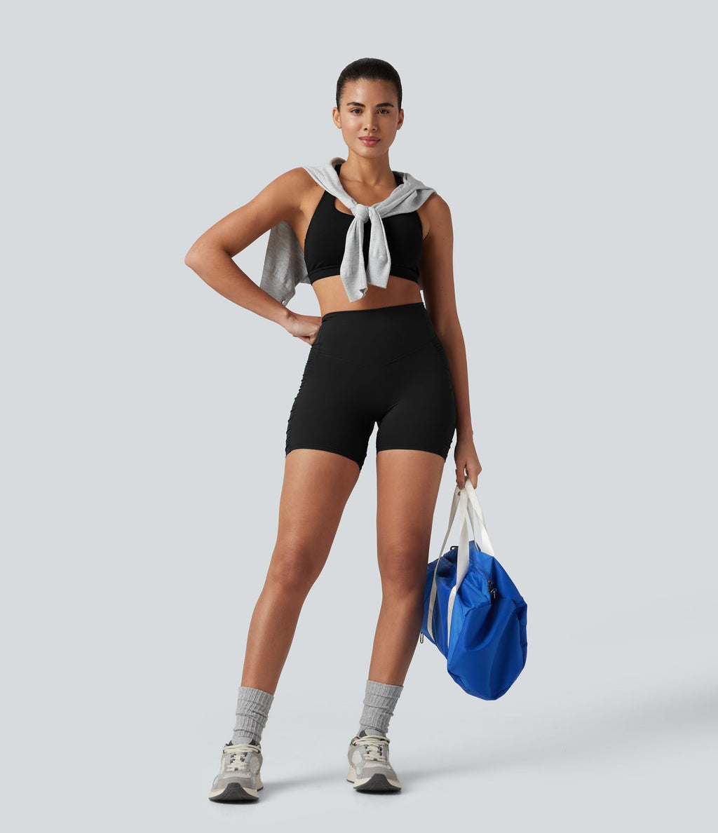 Halara UltraSculpt™ Cycliste de yoga taille haute froncé 12,5 cm