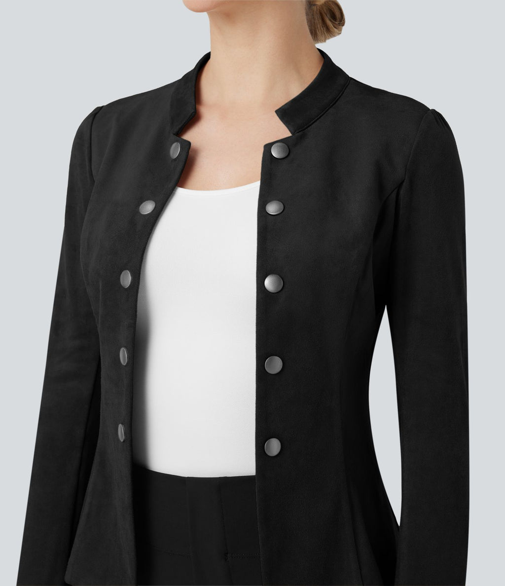 Veste de travail ajustée en daim manches longues