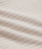 Pantalon décontracté maille côtelée taille haute avec poches