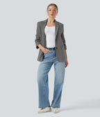 Blazer de travail col cranté à manches longues DayStretch avec poches