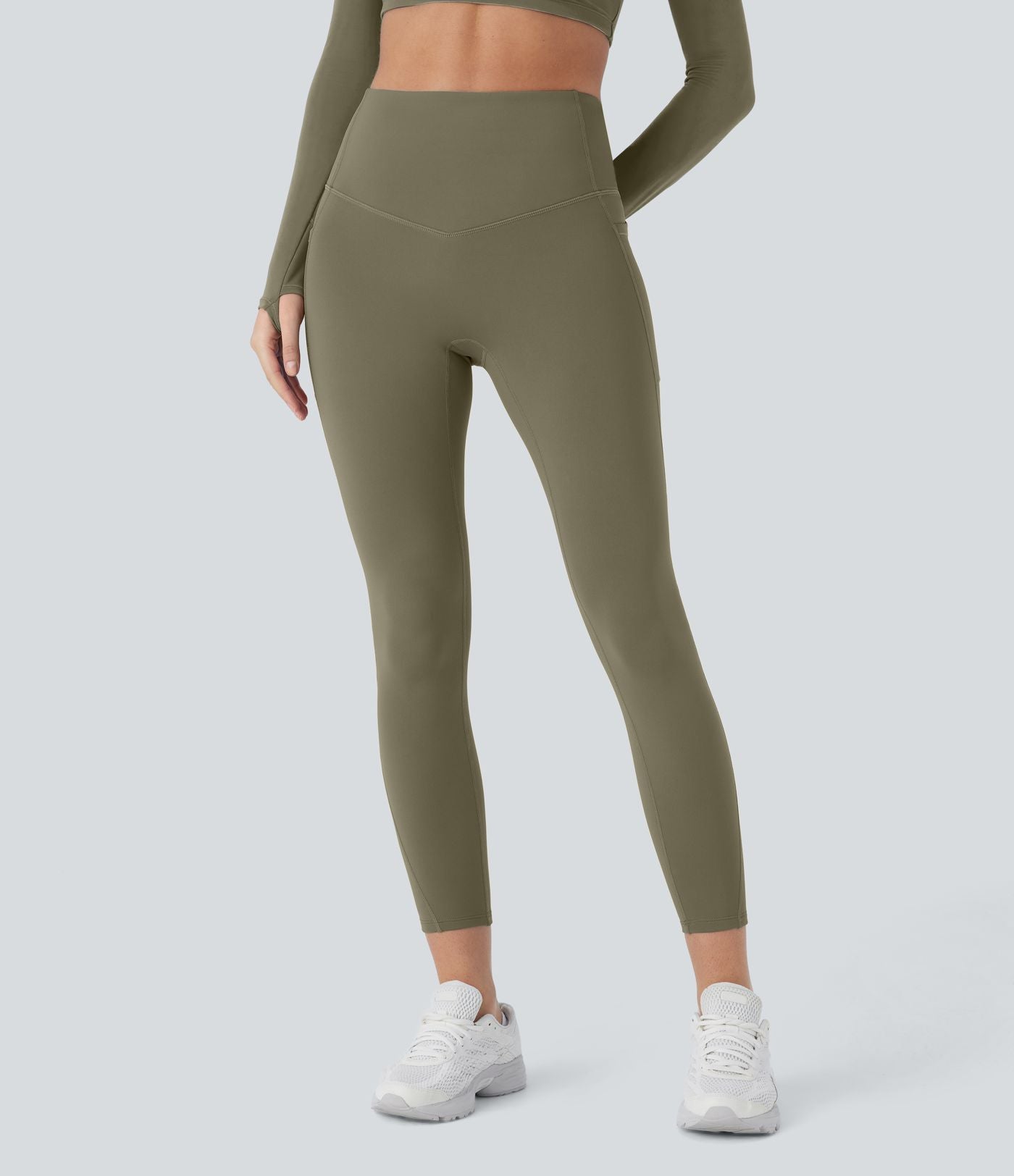 Legging de sport taille haute gainant et thermique Softlyzero™ avec poches