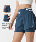 Short d’entraînement 2-en-1 SoftlyZero™ Airy réfléchissant taille très haute gainant effet frais 12,5 cm avec poches