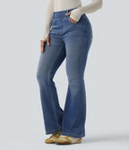 Jean évasé Halara Flex™ casual taille haute avec poches