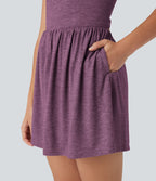 Combi-short 2-en-1 avec coussinets et poches - Édition Easy Peasy