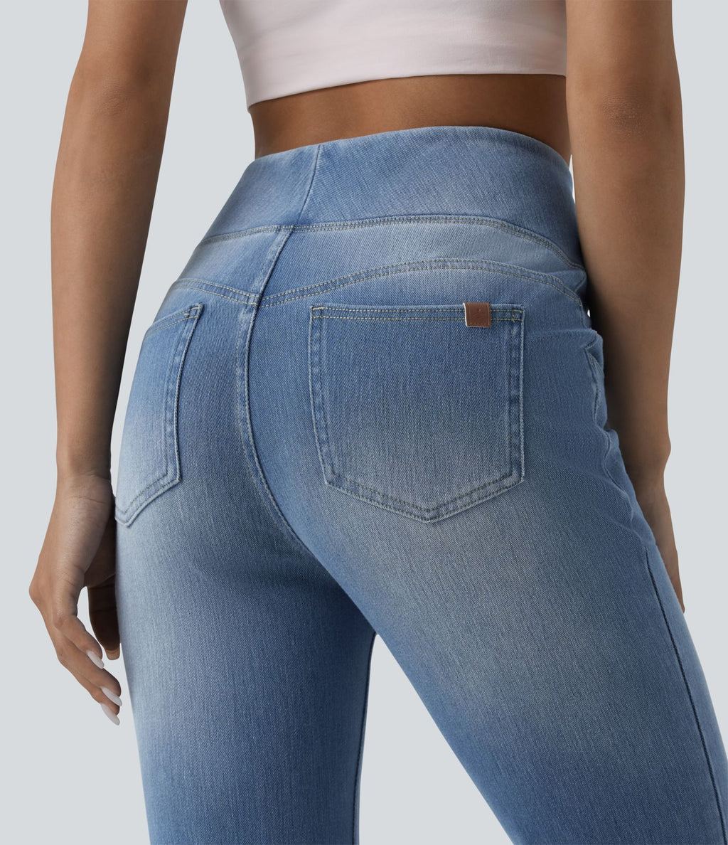Jean évasé Halara Flex™ gainant casual taille haute avec poches