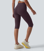 Legging de yoga corsaire SoftlyZero™ taille haute croisé avec poches - UPF50+