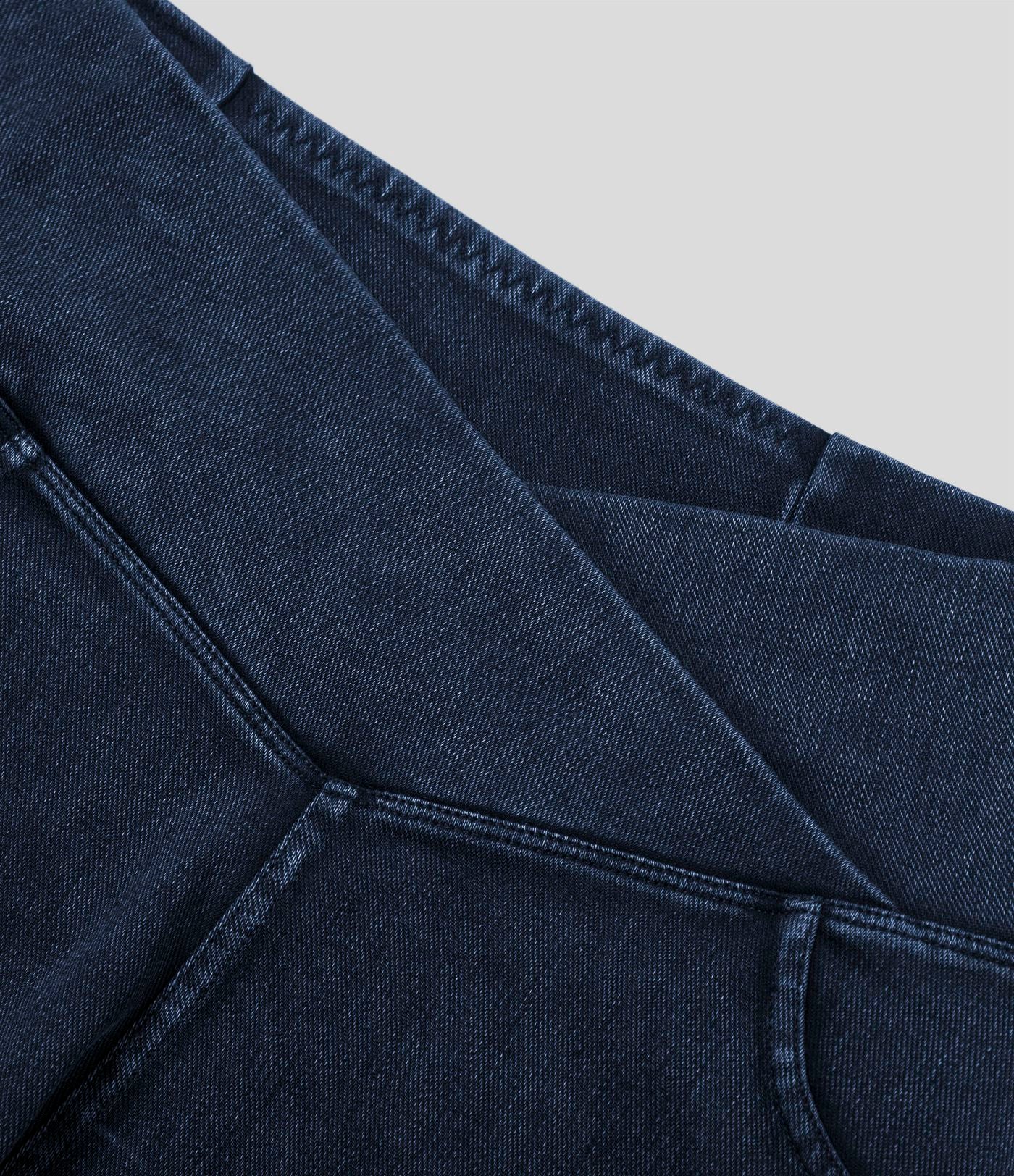 Halara Flex™  Shorts 7,5cm Denim Casual Taille Haute Poches Latérales Croisées en Maille Extensible