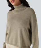 Pull col montant manches longues